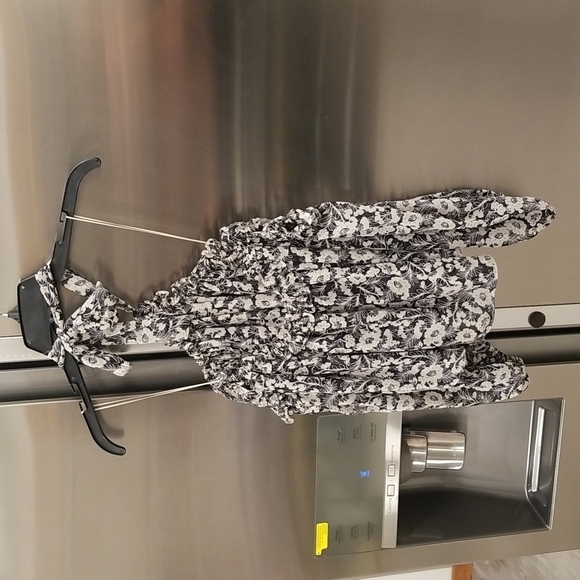 💕MISA LOS ANGELES💕 Lively Halter Off The Shoulder Long Sleeve Blouse ~ Floral - Picture 8 of 10